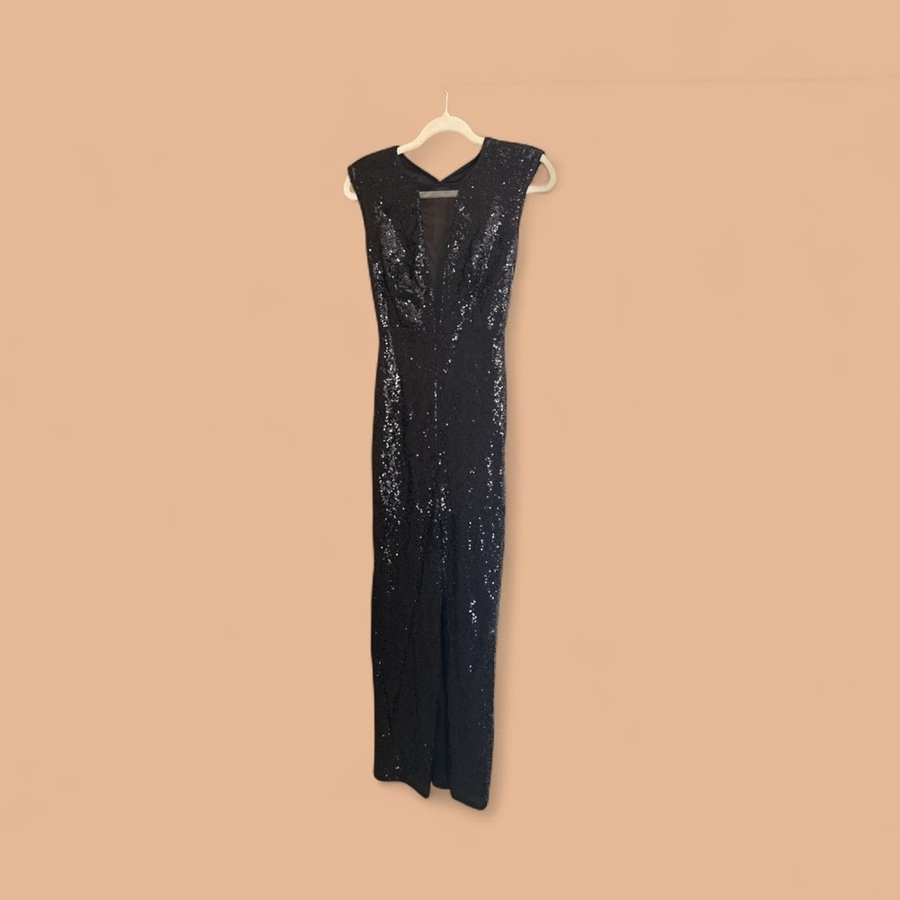 Elegant Black Sequin Dress